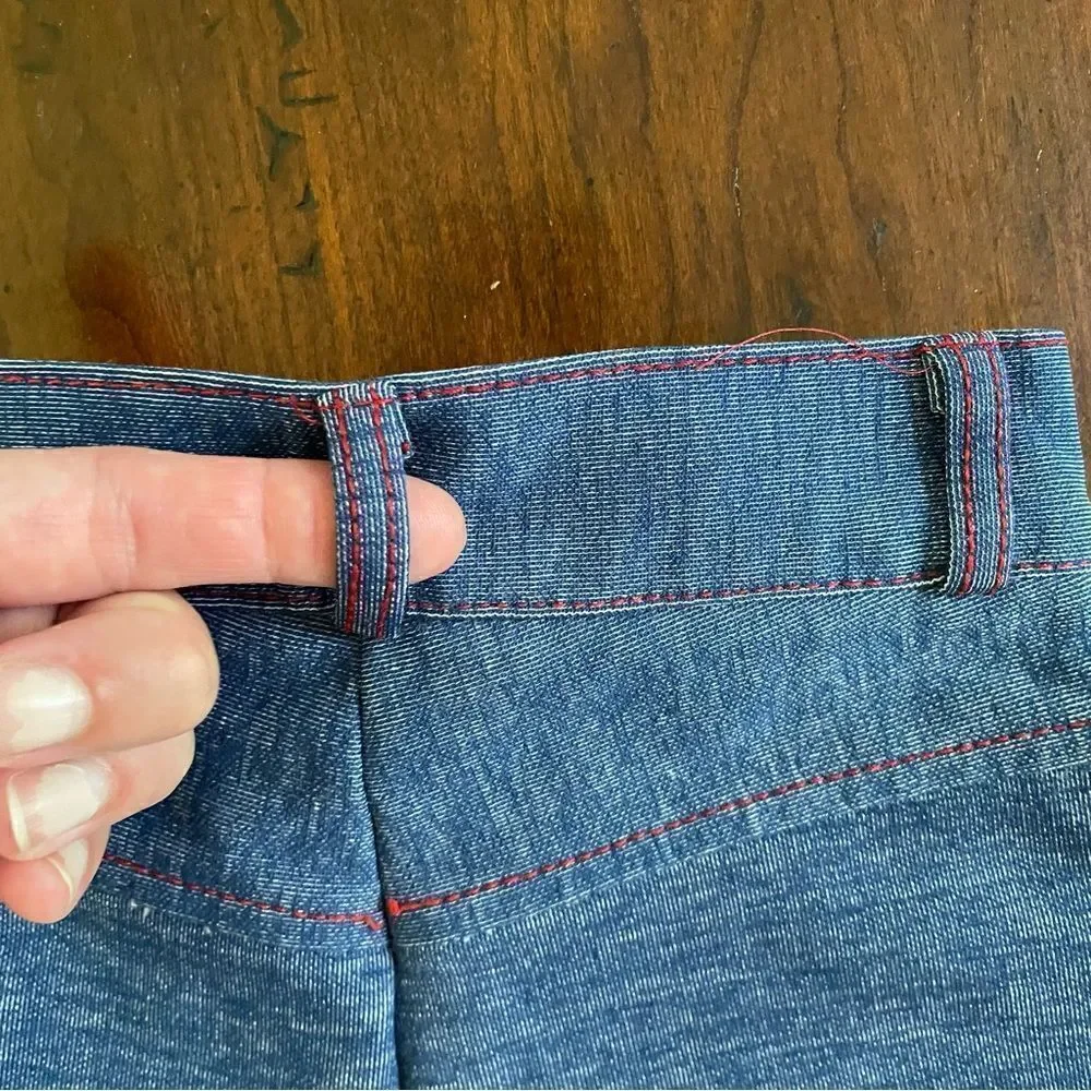 Vintage 70s Toddler Boy High Rise Denim Shorts with Pockets Size 3T